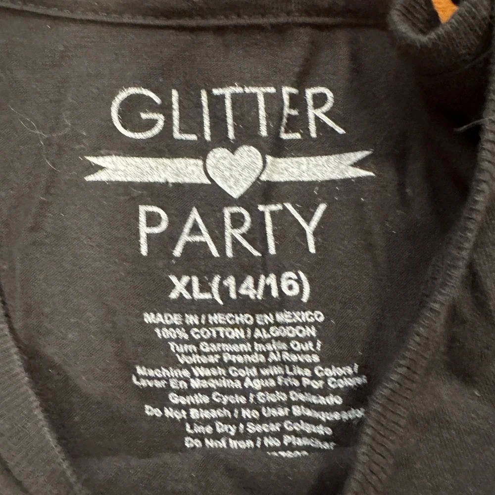 Glitter‎ Party Girls XL 14/16 Black Im Really a Mermaid Short Sleeve Graphic Tee